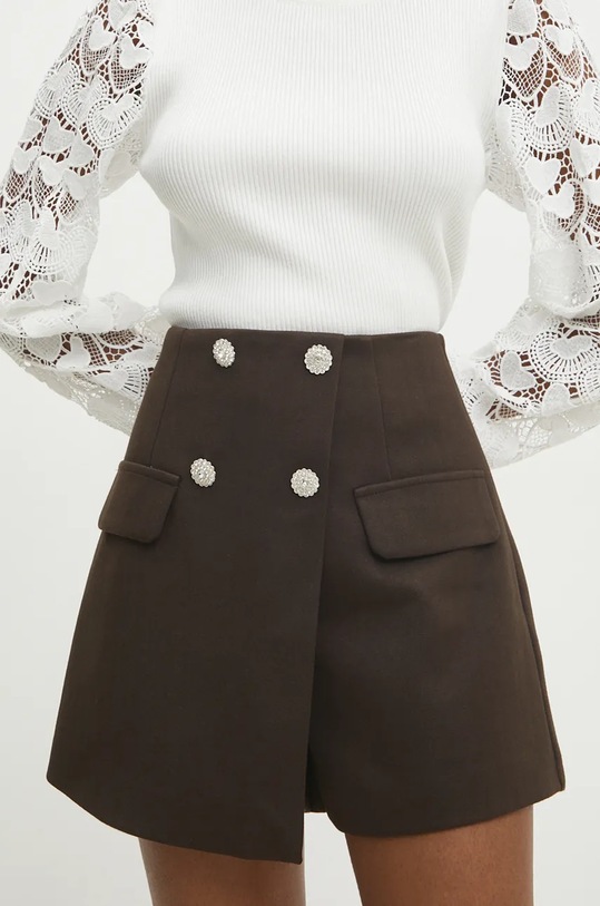 Suknja - hlače Answear.LAB s elastinom zelena A21995.hos