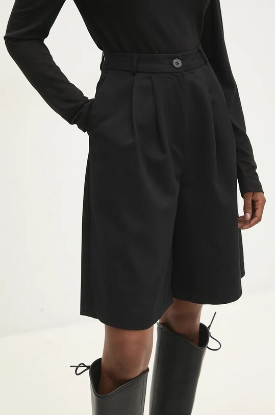 Answear Lab pantaloni scurti panza negru 19814.tos
