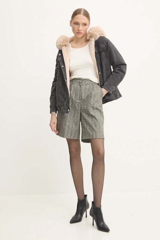 Šortky z vlněné směsi Answear.LAB sng.22.tos šedá WZ24