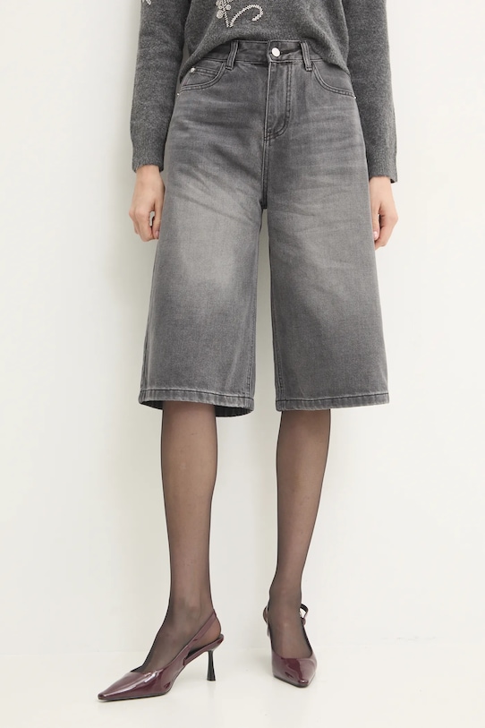 Answear.LAB szorty jeansowe bawełna szary F229.hms