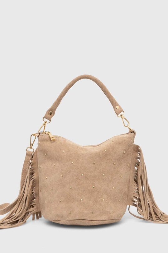 Answear Lab geanta de mana din piele intoarsa nu incape in A4 bej 775.HWK