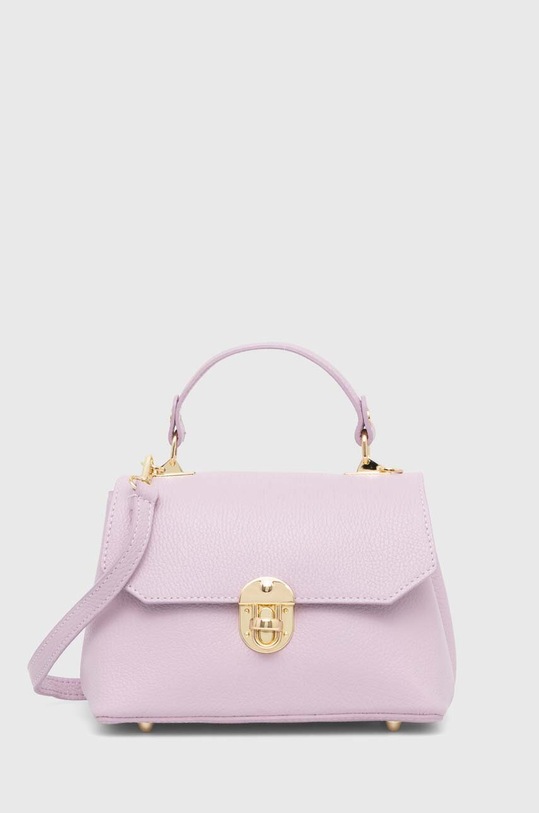 Answear Lab poseta de piele uni violet 1062.iw