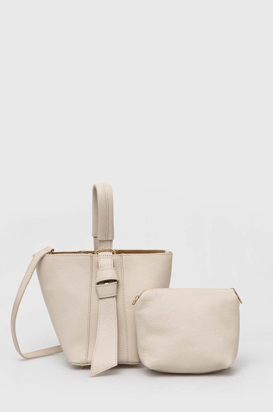 Answear Lab poseta de piele uni bej 970.iw