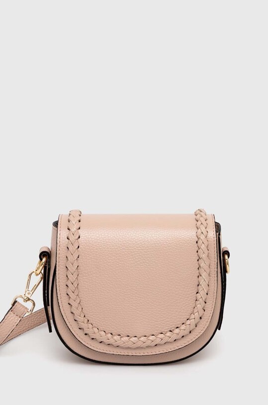 Kožená kabelka Answear.LAB usňová koža ružová 853.iw