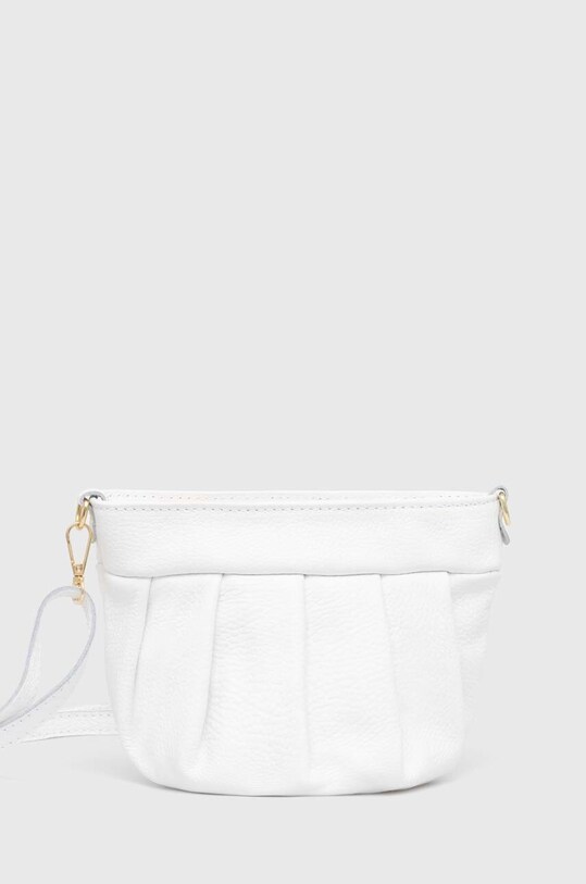 Answear Lab poseta de piele uni alb 2412131.HMS