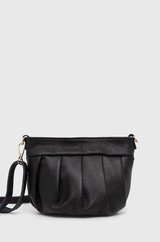 Answear.LAB torebka skórzana skóra licowa czarny 2412131.HMS