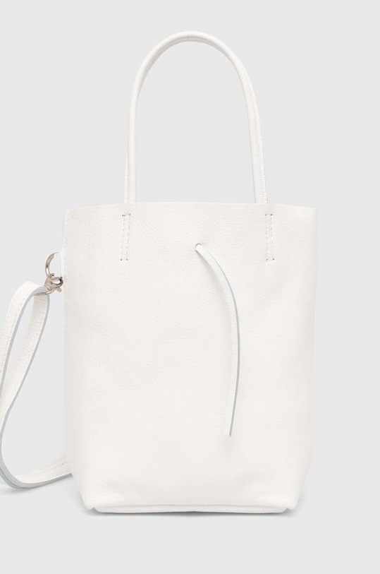 Kožna torba Answear.LAB bez uzorka bijela 838.HWK