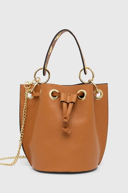 Answear.LAB torebka skórzana skóra licowa brązowy 926.1HWK