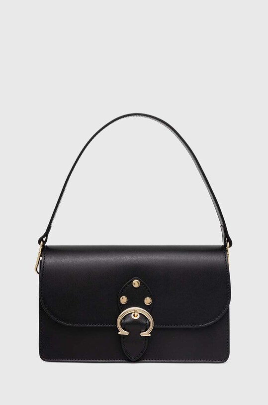 Answear Lab poseta de piele uni negru 246621.hms