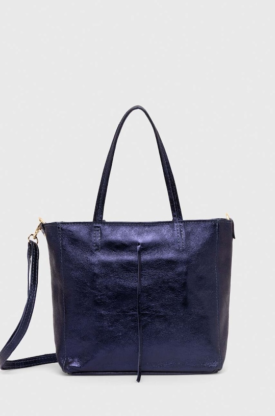 Answear Lab torebka skórzana skóra licowa niebieski 398.fms