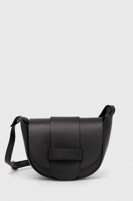 Kožená kabelka Answear.LAB přírodní kůže černá 56a.fms