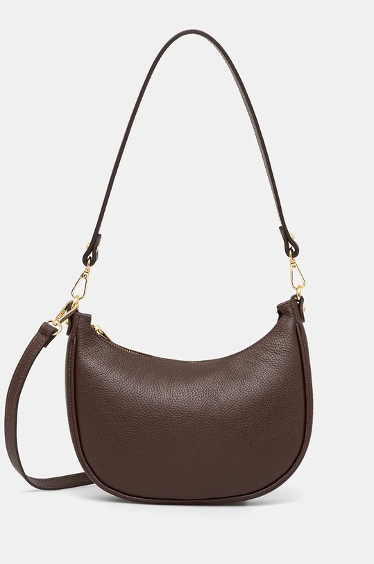 Answear Lab poseta de piele uni maro 249615.HLK