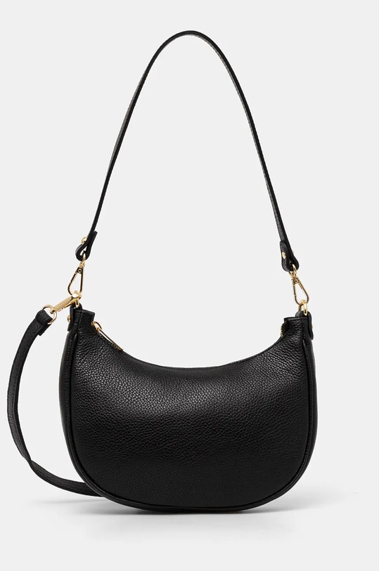 Answear Lab poseta de piele uni negru 249615.HLK