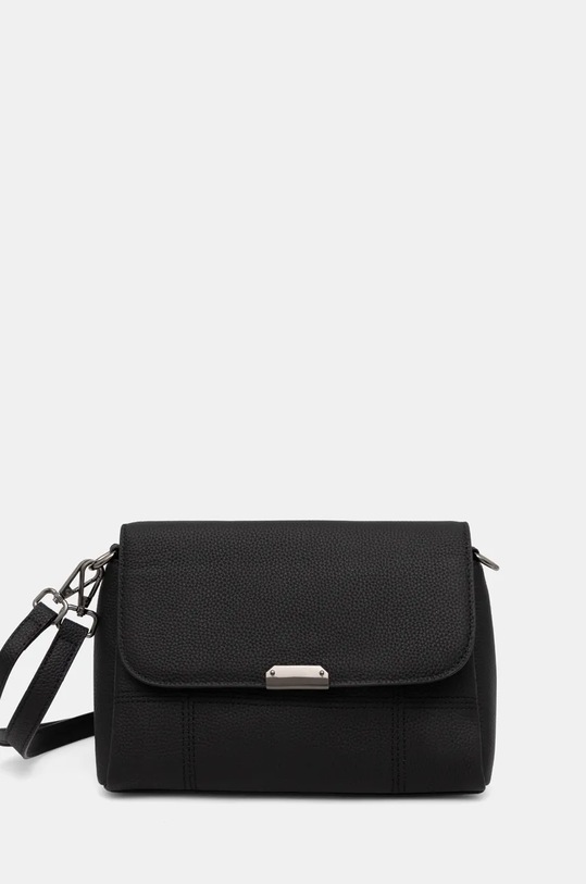 Δερμάτινη τσάντα Answear.LAB λείο δέρμα μαύρο 895.CMS