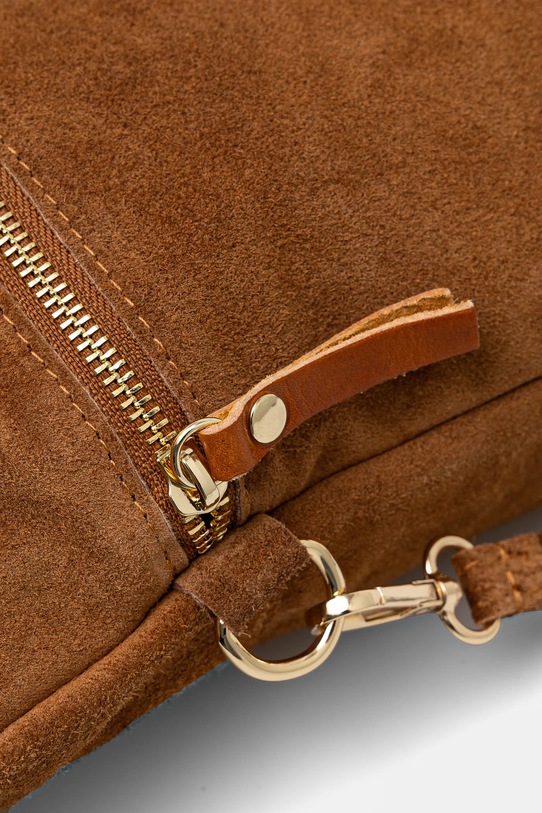 Answear Lab geanta de mana din piele intoarsa 702.HWK maro