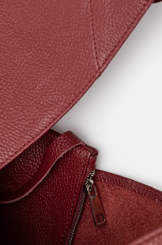 Kožená kabelka Answear.LAB 953.IKK burgundské