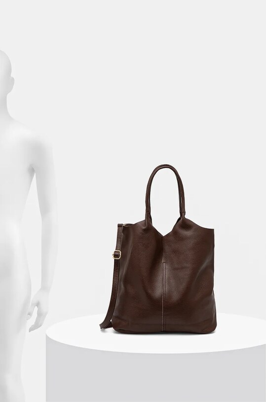 Answear Lab geanta de piele 916.olive.hms