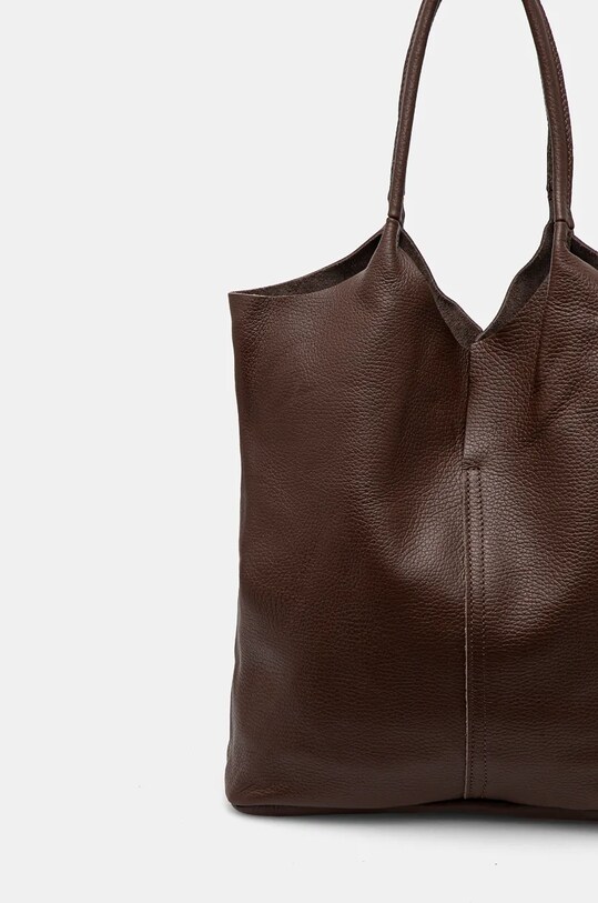 Accesorii Answear Lab geanta de piele 916.olive.hms maro
