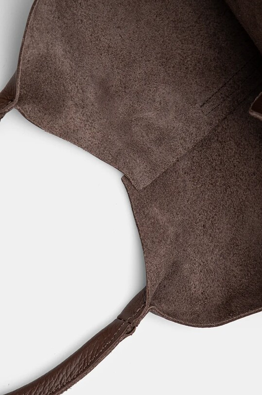 Answear Lab geanta de piele 916.olive.hms maro