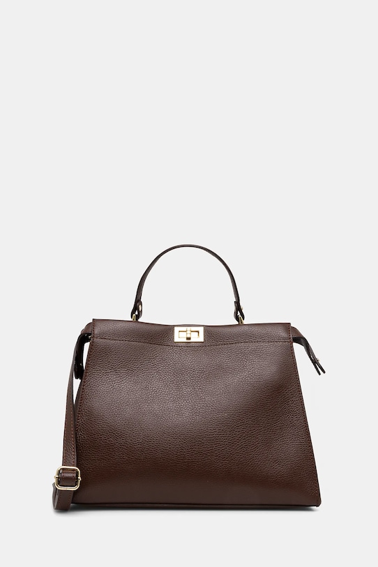 Шкіряна сумочка Answear.LAB лицьова шкіра коричневий 989.hms