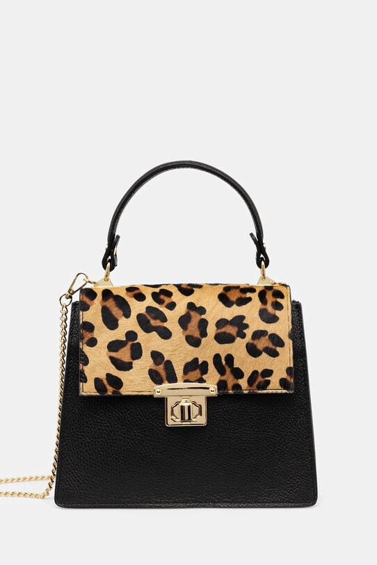 Answear Lab borsa a mano in pelle pelle fiore nero 413..FKK