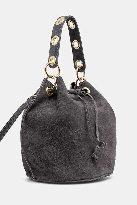 Answear Lab geanta de mana din piele intoarsa 751.HWK gri WW25