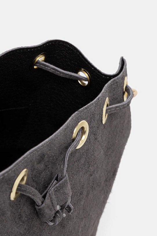 Answear Lab geanta de mana din piele intoarsa gri 751.HWK