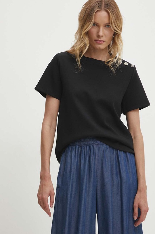 Answear Lab t-shirt regular czarny 4406.HWK