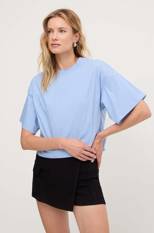 Answear Lab bluza uni albastru 5042.IKK