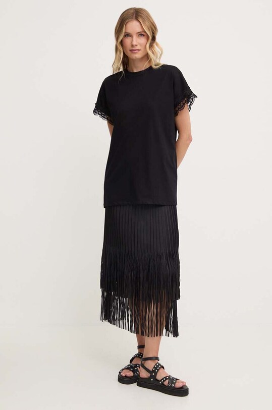 Answear Lab tricou din bumbac sng7.TWK negru WZ24