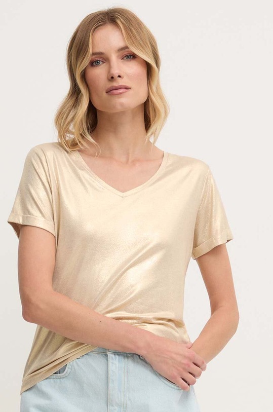 Answear Lab t-shirt złoty j9176.FKK