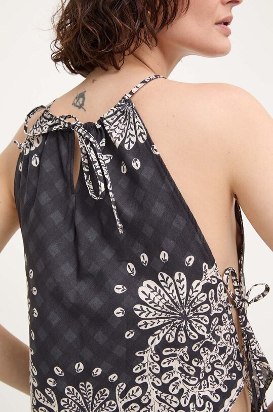 Answear Lab top din bumbac 19007.TMS negru
