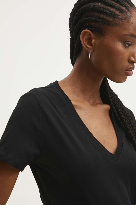 Answear Lab tricou din bumbac negru L5560.HMS