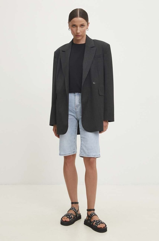 Answear Lab tricou pk2656.ijs1 negru WZ24