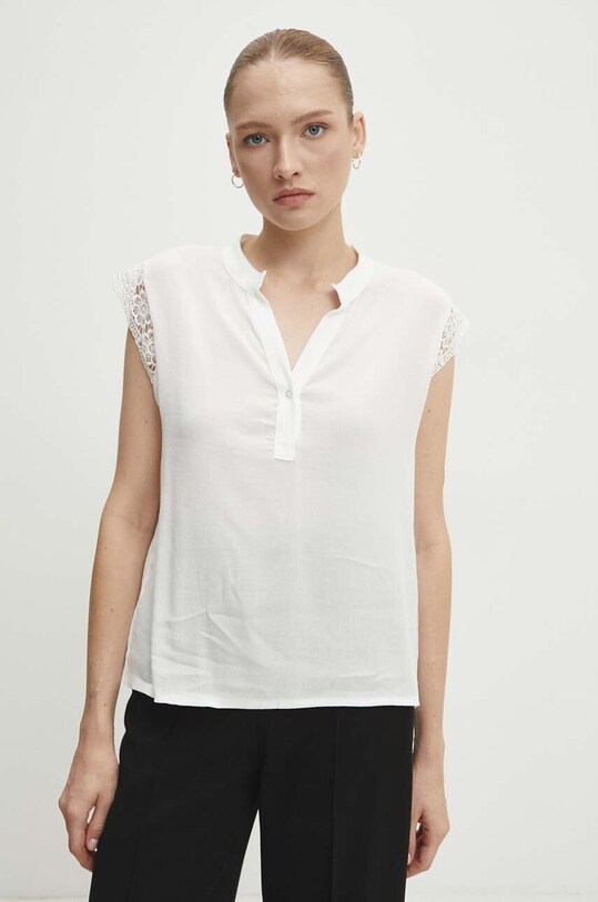 Answear Lab tricou alb 25699.TMS