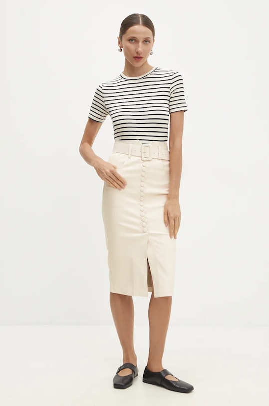 Answear Lab tricou din bumbac 180283.th alb WZ24