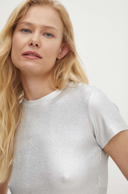 Answear.LAB t-shirt srebrny Z8586.hw