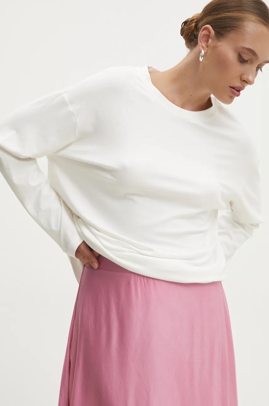 Блуза с дълги ръкави Answear Lab свободна бял 46001a.FKK