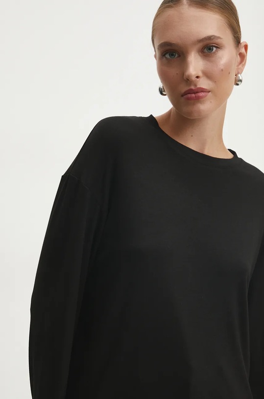 Answear Lab longsleeve negru 46001a.FKK