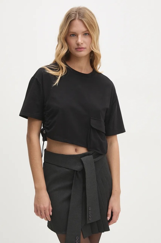 Бавовняна футболка Answear.LAB чорний 19863.tos