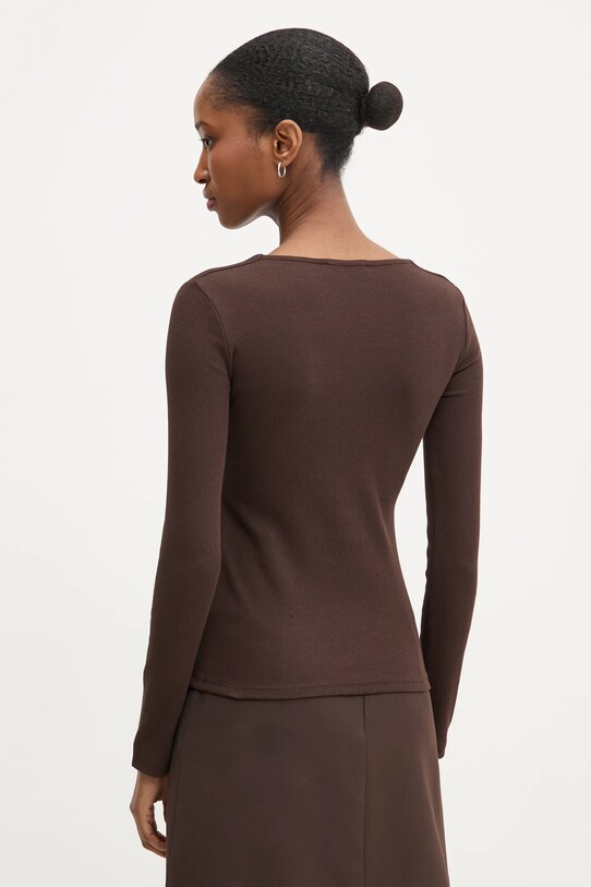 Îmbrăcăminte Answear Lab longsleeve sng.18.tjs maro