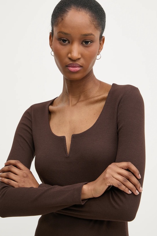 Лонгслив Answear.LAB коричневый sng.18.tjs