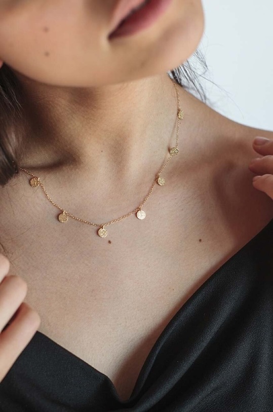 Akcesoria ANIA KRUK naszyjnik ze srebra pokrytego złotem Cosmo SYZNS0020Z złoty