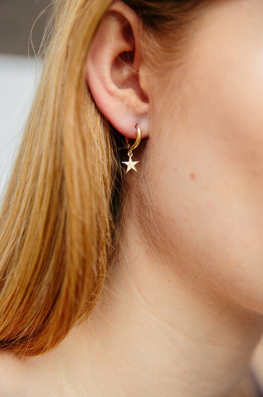 ANIA KRUK kolczyki ze srebra pokrytego złotem Rock It SYZKS0740Z złoty ZA00