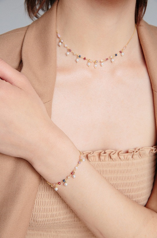 Stříbrný pozlacený náramek ANIA KRUK Summer SMVAS0820Z zlatá ZA00