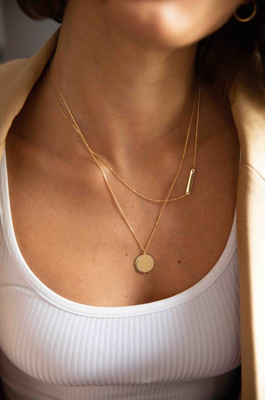 Akcesoria ANIA KRUK naszyjnik ze srebra pokrytego złotem Believe SGCNS0101Z złoty