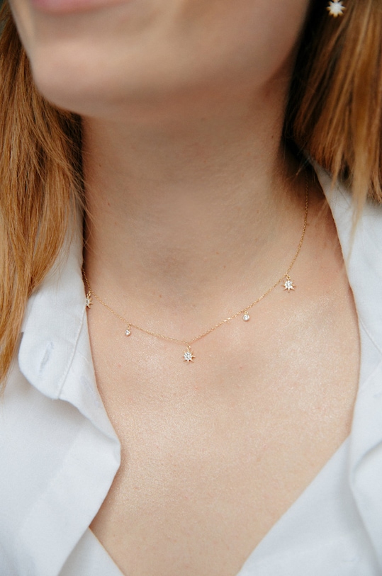 Серебряное колье с позолотой ANIA KRUK Sky SYZNS0530Z золотой ZA00