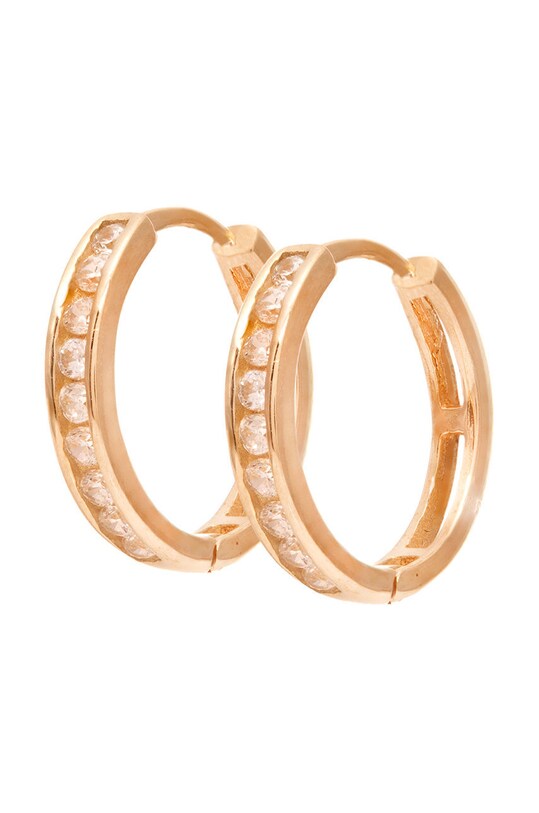 Zlaté náušnice ANIA KRUK Glow zirkón zlatá ZEMKZ0690