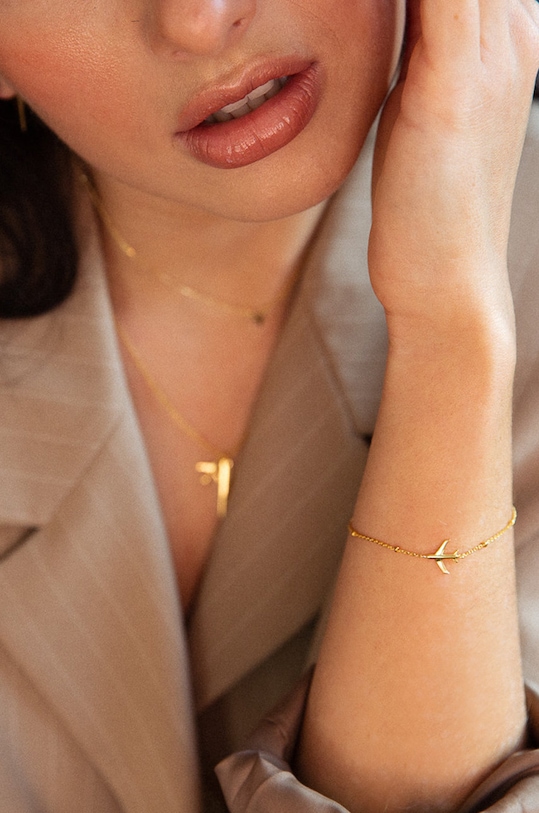 ANIA KRUK bratara din argint placata cu aur Azymut SGCAS0280Z aur ZA00