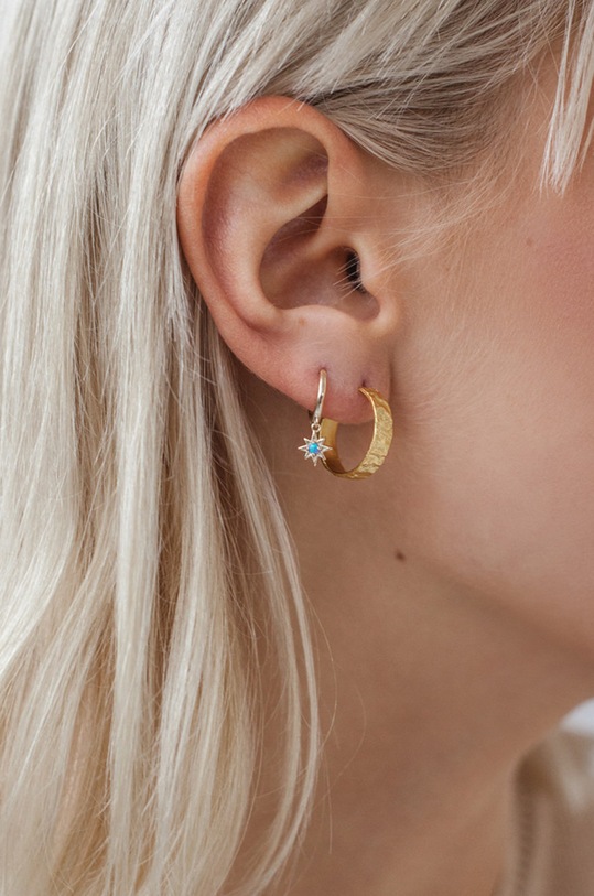 ANIA KRUK kolczyki ze srebra pokrytego złotem Sky SRUKS0130Z złoty ZA00